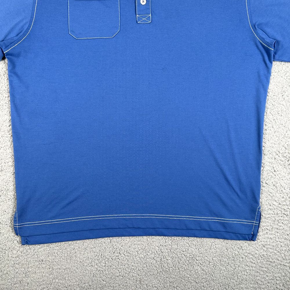 FootJoy FJ Polo Shirt Mens‎ Large Blue Golf Casual Preppy Pocket Short Sleeve - Picture 3 of 13